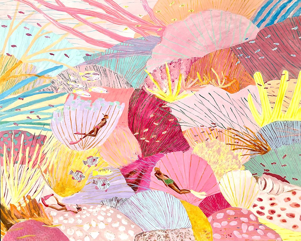 HER SUNDAY SWIM — Janey Forbes Art